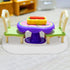Cobee 2Pcs Miniature Carpets, 1:12 Dollhouse Wool Rug, White Furry Rugs for Dolls House Accessories Play Set