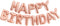 16 Inch Rose Gold Happy Birthday Balloons Banner, Aluminum Foil Letters for Birthday Decorations Party Supplies