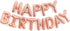 16 Inch Rose Gold Happy Birthday Balloons Banner, Aluminum Foil Letters for Birthday Decorations Party Supplies