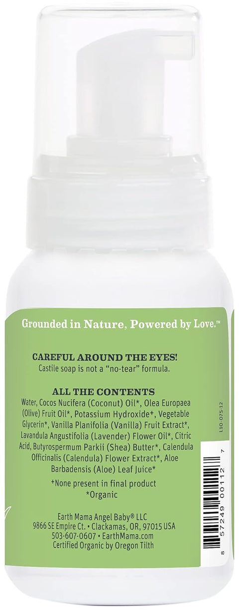 Earth Mama Calming Lavender Baby Wash with Gentle Castile Soap for Sensitive Skin, 5.3-Fluid Ounce