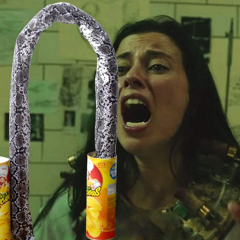 Blppldyci Potato Chip Snake Can Jump Spring Toy - Large Gag Prank Gift for April Fool Day Halloween Party