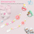 LSTRAGY 2 Pack Silicone Pacifier Clip, Pacifier Holder for Boys and Girls, Adorable Sunflower Pacifier Strap Fits