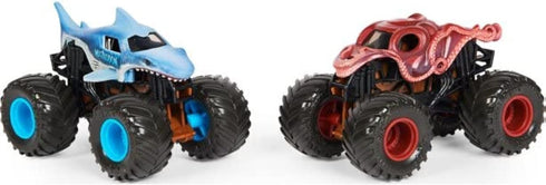Spin Master Monster Jam 1:64 Scale Color-Changing Die-Cast Trucks 2-Pack: Megalodon vs. Octon8er