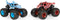 Spin Master Monster Jam 1:64 Scale Color-Changing Die-Cast Trucks 2-Pack: Megalodon vs. Octon8er