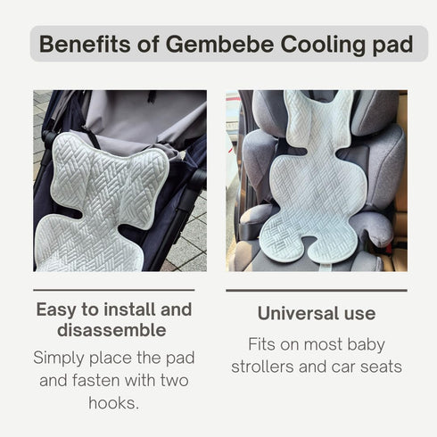 Universal Ice Cushion for Baby Stroller & Car Seat - Cooling Pad Liner, Qmax 0.35 for Hot Summer