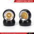 RCAWD Rim Wheel Drift Tire for 1/28 Wltoys K969 K989 P929, Drift Rally Kyosho Mini-Z Mini-Q Mini-D (Yellow)
