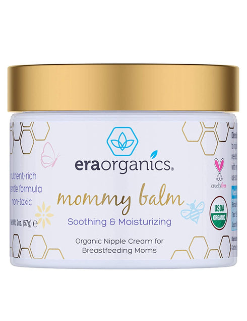 Era Organics Soothing Nipple Butter Breastfeeding Cream - Baby Friendly USDA Organic Balm to Calm Chapped Skin