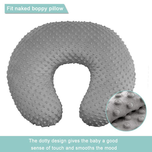 Gray Nursing Pillow Cover for Breastfeeding | Fits Most Nursing Pillows