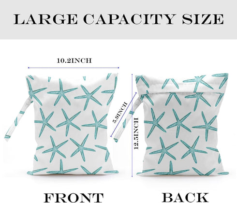 zcyxuuw Wet Dry Bag for Swimsuit, Travel, Beach, Pool, Diapers, Dirty Yoga Gym Clothes, Makeup, Waterproof Reusable