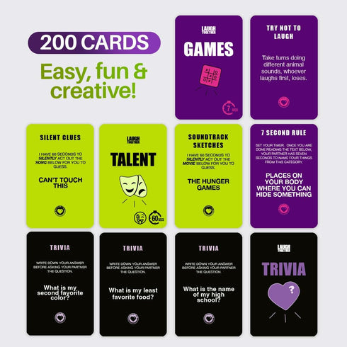 200 2 Why Dont We Laugh Together? - Couples Games with Cards: Talents, Games, Trivia | Win Fun Prizes for Players |