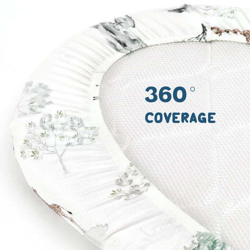 3 Pack, Ultra Soft Fitted Bassinet Sheets Universal Fitted for.Baby Cradle Moses Basket Oval Rectangle Mattress Safe