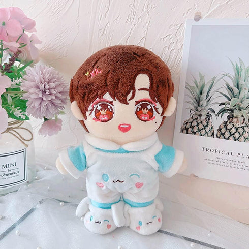 niannyyhouse Doll Dressup - 7.8in/20cm Plush Doll Clothes, Blue Dog Suit Accessories for Stuffed Figures