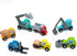 umu Construction Toy Cars 7 PCS Wooden Mini Vehicles for Toddlers, Compatible with Thomas Train Toys, Ages 3-5