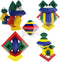 Pyramid Stacking Toy Building Blocks, 3D Puzzle Brain Teasers for Kids and Adults, Creative Preschool Learning