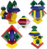 Pyramid Stacking Toy Building Blocks, 3D Puzzle Brain Teasers for Kids and Adults, Creative Preschool Learning