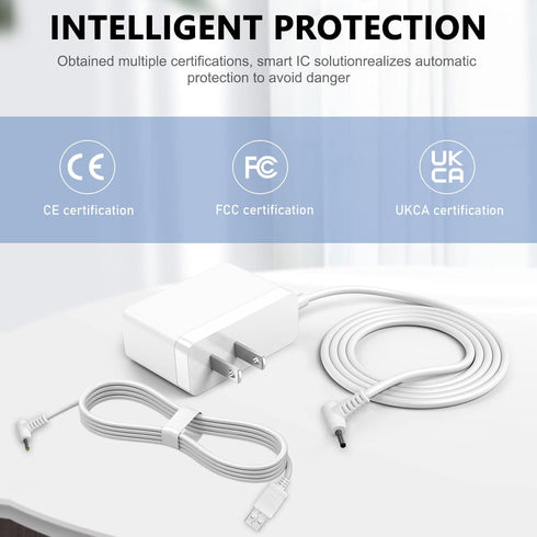 5V Charger for Monitor Unit, Safety Power Cord for Infant Optics Baby Monitor DXR-8 PRO - Not Fit Camera