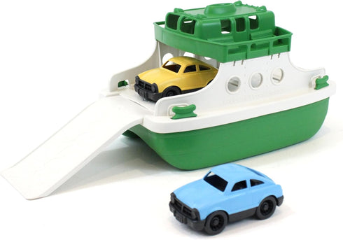 10"X 6.6"x 6.3" Green Toys Ferry Boat Bathtub Toy, Green/White