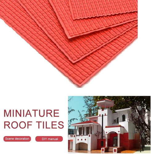Dollhouse Roof Tiles Miniature Tiles Model Building Set, Construction Set for Sand Table Micro Landscape Accessories