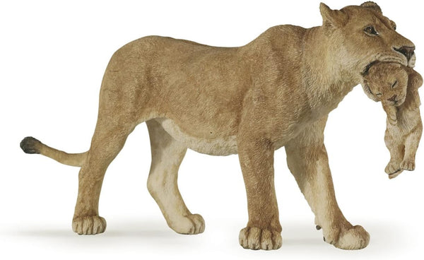 Papo Wild Animal Kingdom Figure, Lioness with Cub, 6.5cm, Multicolor (50043)