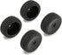 4 Pack 12mm Hex Wheels and Tires Set with Locknuts and Wrench for RC 1/10 On Road Racing Touring Car