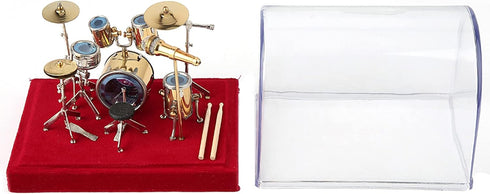 Miniature Musical Instrument, Kit Miniature Drum Set for Desk Display, Mini Ornaments Craft Home Decor