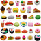 72 Pcs Assorted Food Pencil Erasers Toy Set, Cake Dessert Fruit Puzzle Toys for Kids Reward Party Favors
