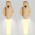 LANDGOO 2-Pack Magnetic Night Light with Motion Sensor, Ash Wood Cylindrical Rechargeable