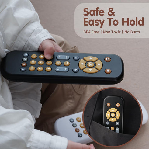 Nueplay Baby TV Remote Control Toy with Light and Sound, Realistic Controller for 6, 12, 18 Months