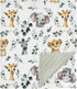 HawSkgFub Safari Jungle Animals Mink Baby Blankets Dotted Backing Boy Girl Shower