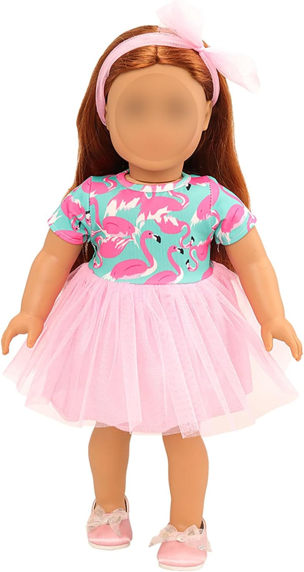 BARWA 18 inch Girl Dolls Clothes and Accessories, Mermaid Tutu Dress, Outfits, Swimsuit, Underwear
