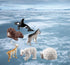 Mini Arctic Animals Toys Set - 10PCS Polar Animal Figurines Play Set for Toddlers