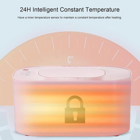 Nachukan Baby Wipe Warmer USB Constant Temperature Portable Wipe Heater Warm Keeper for Babies Care (Pink)