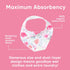 Copper Pearl 4 Pack Soft Cotton Baby Bibs, Absorbent Drool Bibs for Baby Girl and Boy, Adjustable Fit