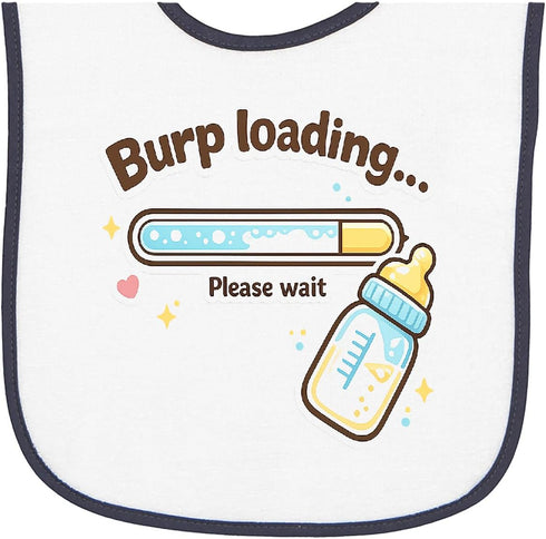 inktastic Funny Baby Burp Loading Baby Terry Cloth Bib