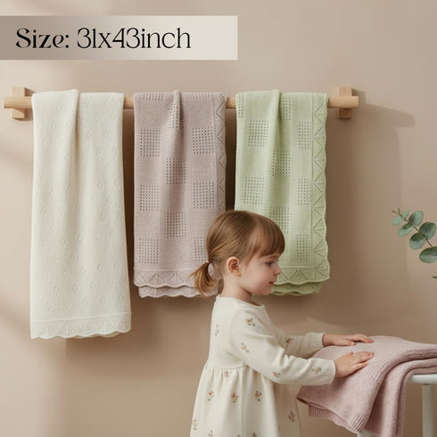 Set 4, Baby Bright Viscose Swaddle Blanket of Newborn Wrap Receiving Blankets Swaddles for Newborn Pink, Oat, Cream