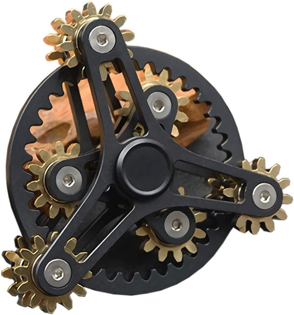 Pure Brass Fidget Spinner Gears Linkage Fidget Gyro Toy Metal DIY Hand