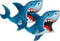 Artisan Owl Set of 2 Jumbo 35" Blue Shark Foil Party Balloons
