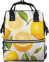 HCBPWVQA Fresh Lemon Diaper Bag with Changing Pad and Pacifier Holder, Multifunction Laptop