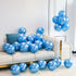 KALOR 100 pcs Metallic Blue Balloons, 5 inch Thick Latex Chrome for Birthday Decoration, Wedding Party