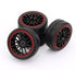 4PCS RC Racing Rubber Tires - Fit HSP HPI 9068-6081 1/10 Car On Road Wheel Rim