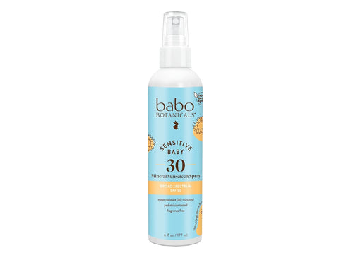 Babo Botanicals Sensitive Baby Mineral Sunscreen Spray SPF30 - Natural Zinc Oxide