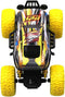Pull Back Toy Trucks for Boys, Alloy Educational Monster Cars for Toddlers, Inertia Car Toy (Yellow)