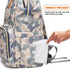 LIMHOO Backpack Diaper Bag for Men Dad, Waterproof Large Canvas Camo Nappy Bags, Baby Care Bag (Light Camo)