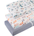 Changing Pad Cover Set, 3 Pack Jersey Knit Ultra Soft for Baby Boys Girls, Elephant, Tiger/Fox/Grey