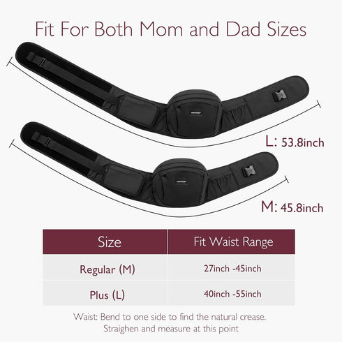 Momcozy 3D 45lbs Hip Seat Baby Carrier - Adjustable Waistband with Original Belly Protector, Ergonomic Carrier