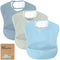 3-Pack Waterproof Baby Bibs for Eating, Lightweight with Food Catcher, Mess Proof Toddler Bibs for Boys Girls