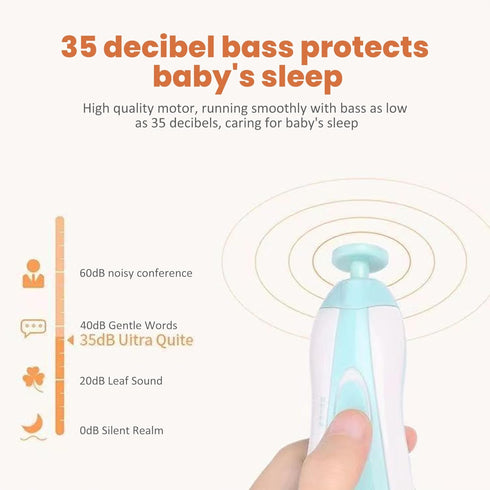Hotainoys 6-in-1 2 Trimmer Trimmer Baby Nail Filer Electric, Speeds Bidirectional Rotation Baby Nail with LED Light