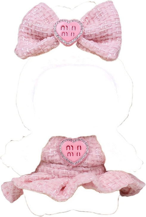 Xinbalove 17cm Set 2 Set 6.7inch 1st/2nd/3rd Doll Clothes (No Doll), Pieces Dress Outfit for Suit, Luxury Chic Hat