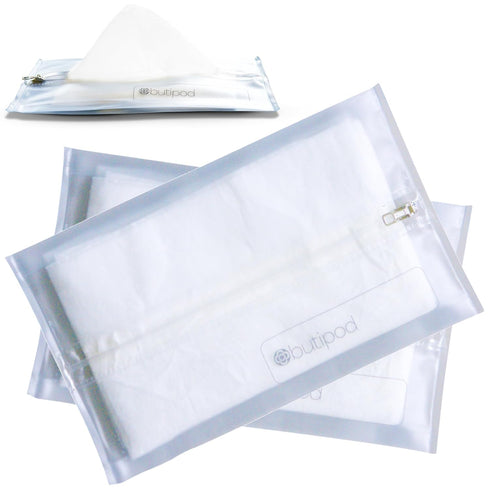 the buti-bag co Butipods Reusable Travel Wipes Case - Portable Moisture-Retaining Pouch, Slim Holder and