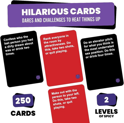 Do or Drink Naughty Edition - The Adult Drinking Game with 250 Cards for Spicy Situations and Game Night